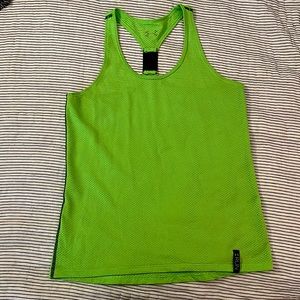 Neon Green Mesh Under Armour Tank Run